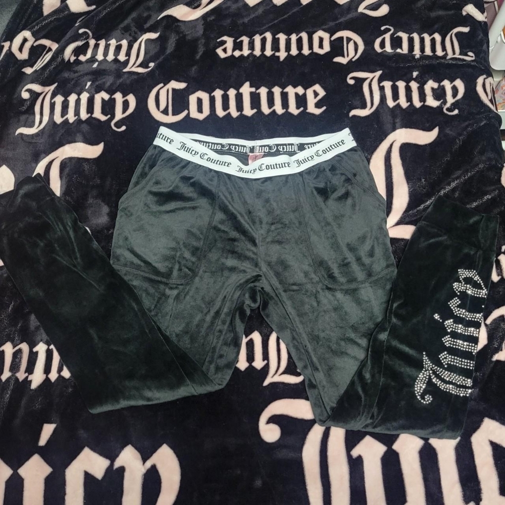 Juicy Couture Black Velour Pants